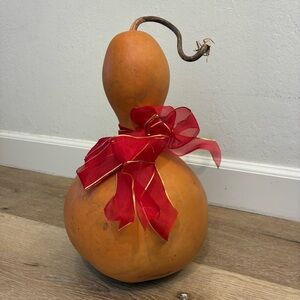 Large Natural Dried Gourd Double Bulb Rustic Farmhouse Fall Decor 15”